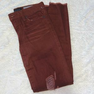 Aeropostale Distressed Ankle Jegging Dark Red/Brown